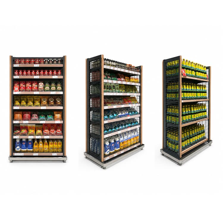 Modern Wire Mesh Gondola Shelving