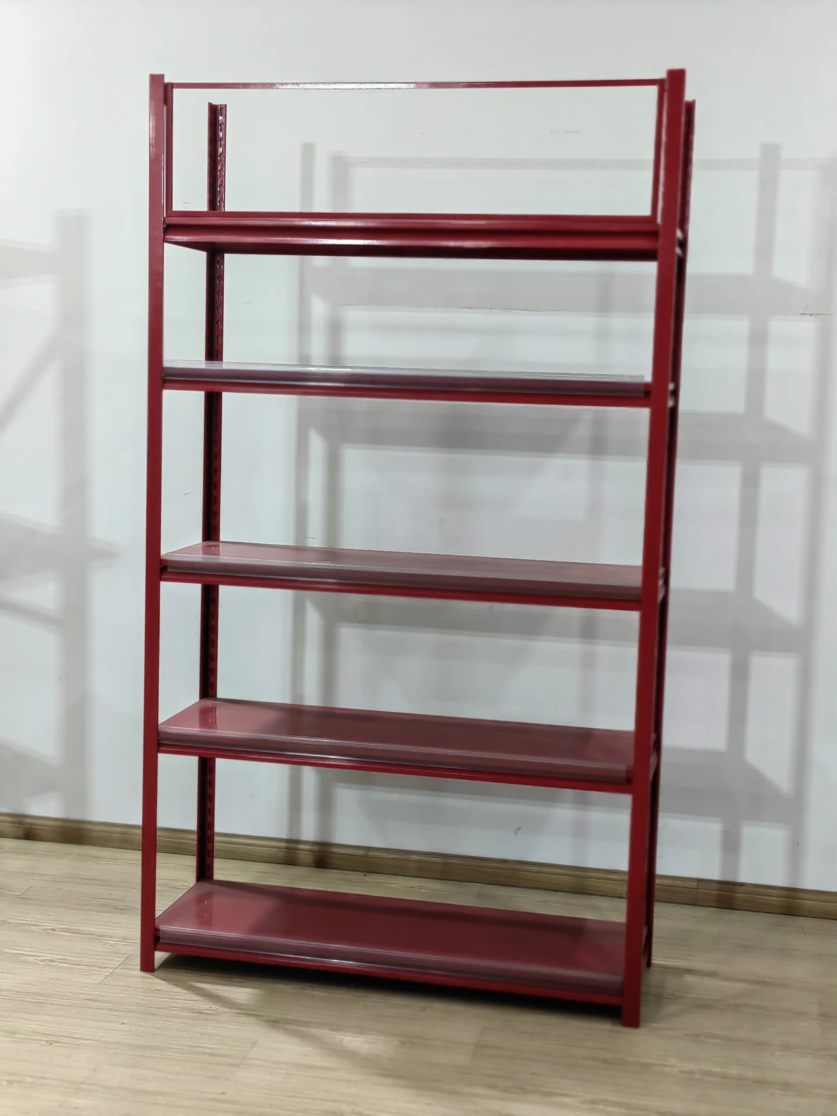 Red Keyhole Slotted Angle Steel Shelving Rack thumbnail 4