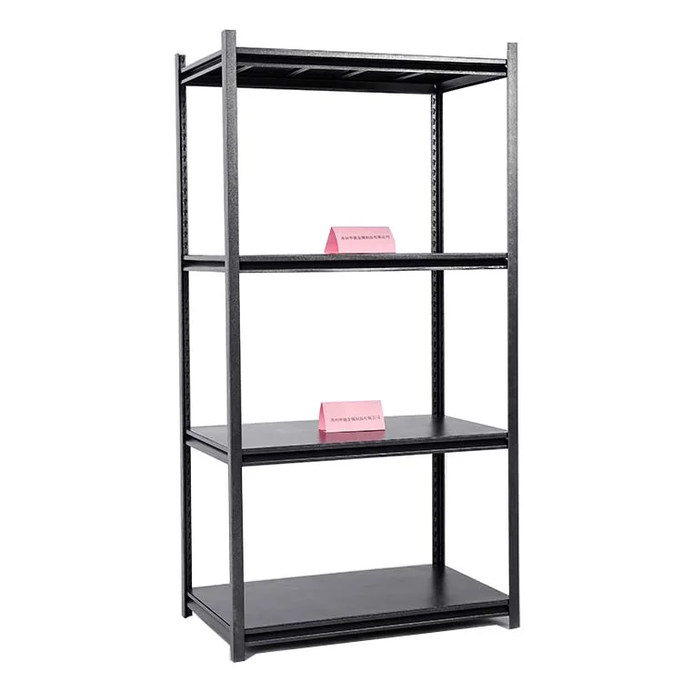 Black angle steel shelving