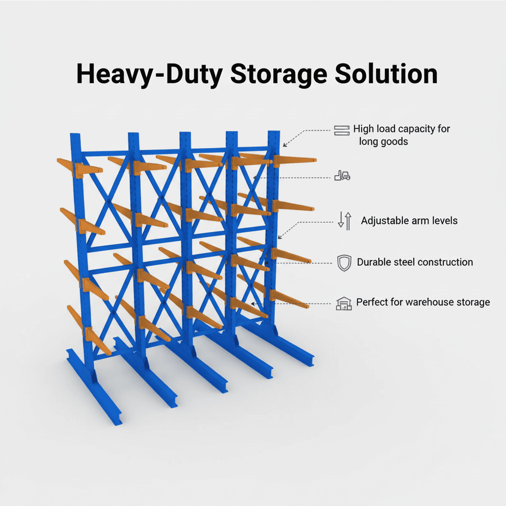 Industrial Cantilever Rack for Long Materials